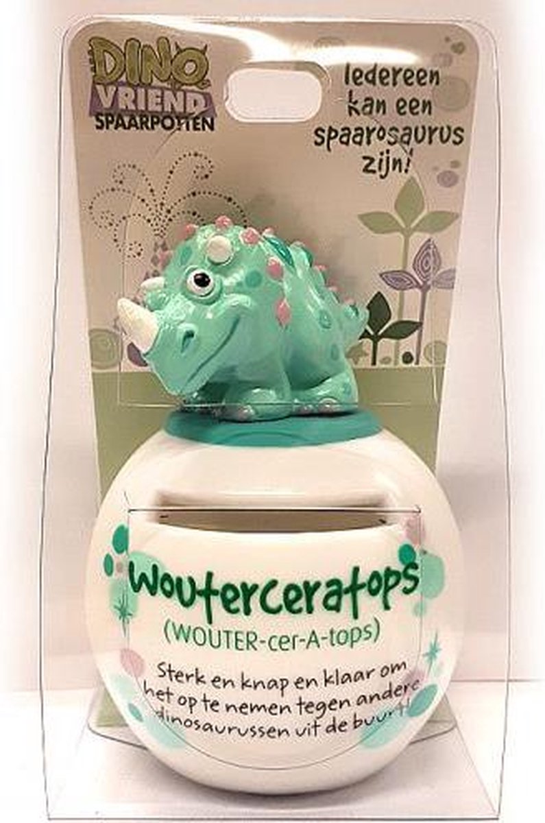 Wouterceratops Dino Vriend spaarpot | Dinosaurus Spaarpotten, Spaar pot kinderen jongens meisjes baby